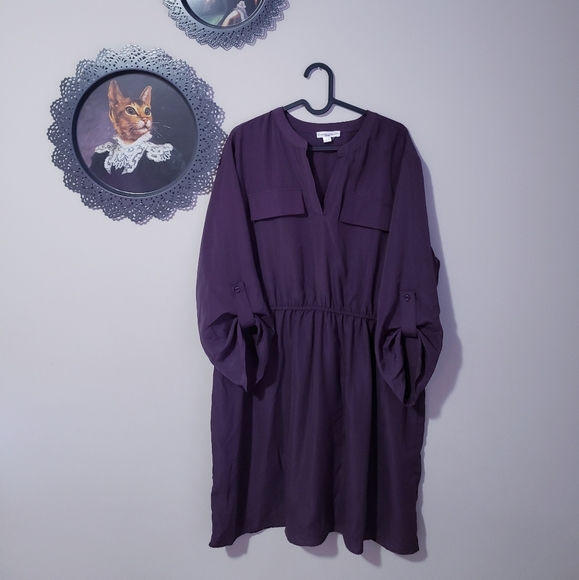 warehouse one Dresses & Skirts - WAREHOUSE ONE | Deep Purple casual dress